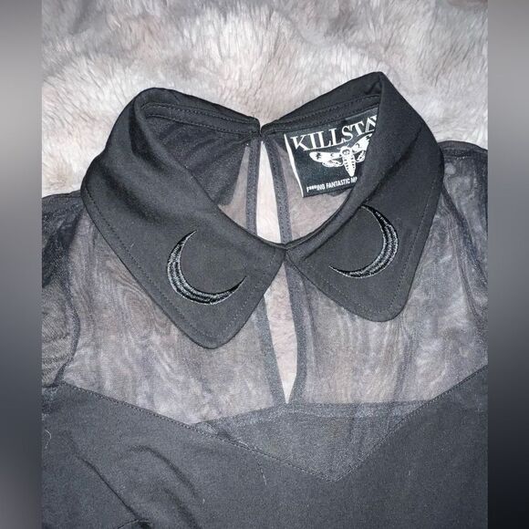 Killstar Goth Collar Sheer Dress, Size XSmall - Picture 10 of 16